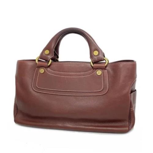 Celine Vintage Pre-owned Laeder handvskor Brown, Dam