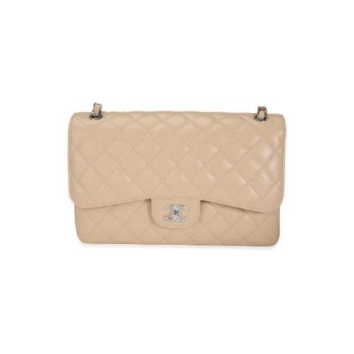 Chanel Vintage Pre-owned Laeder chanel-vskor Beige, Dam