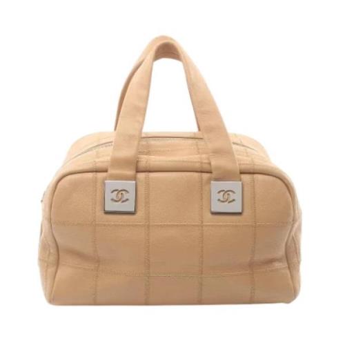 Chanel Vintage Pre-owned Tyg axelremsvskor Beige, Dam