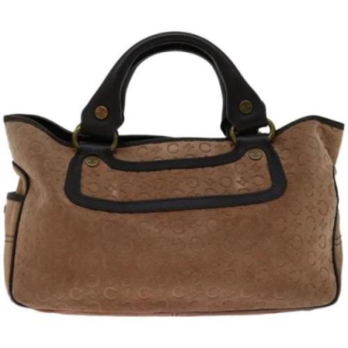 Celine Vintage Pre-owned Mocka handvskor Brown, Dam