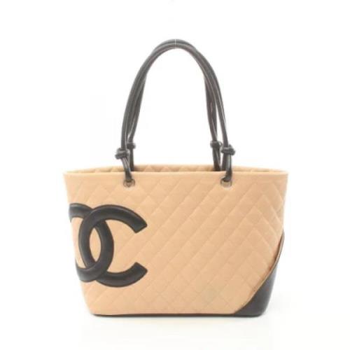 Chanel Vintage Pre-owned Laeder chanel-vskor Beige, Dam