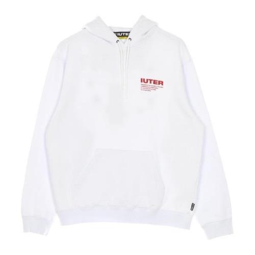 Iuter Vit hoodie med känguruficka White, Herr