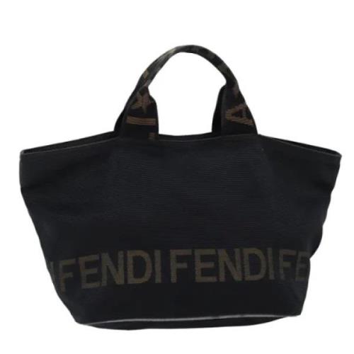 Fendi Vintage Pre-owned Canvas handvskor Black, Dam