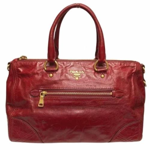 Prada Vintage Pre-owned Laeder handvskor Red, Dam