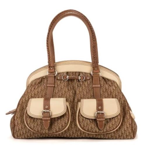 Dior Vintage Pre-owned Canvas handvskor Beige, Dam