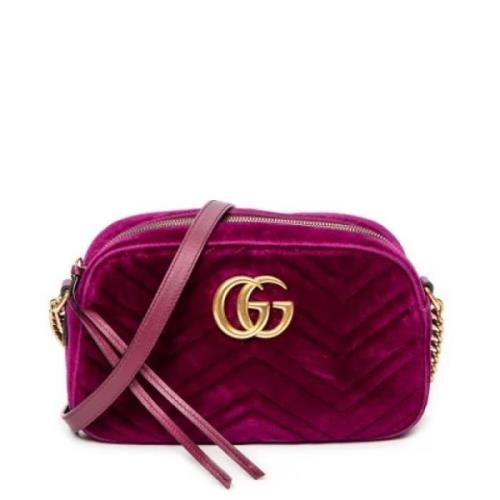 Gucci Vintage Pre-owned Canvas axelremsvskor Purple, Dam