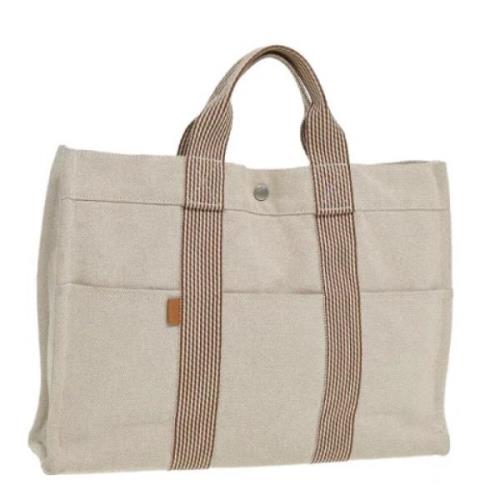 Hermès Vintage Pre-owned Canvas totevskor Beige, Dam