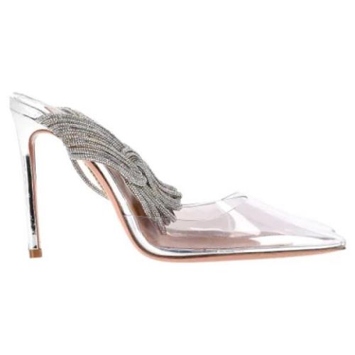 Aquazzura Pre-owned Pre-owned Plast klackskor Gray, Dam