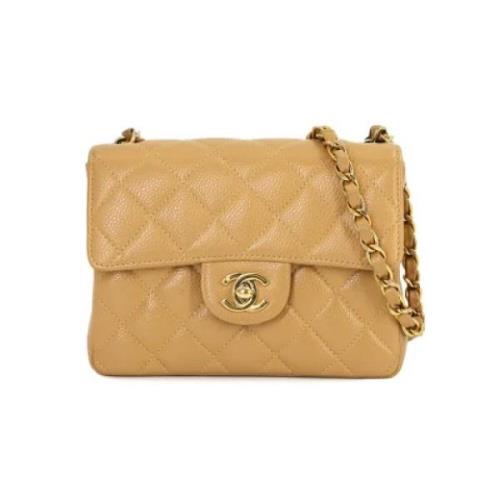 Chanel Vintage Pre-owned Laeder chanel-vskor Beige, Dam