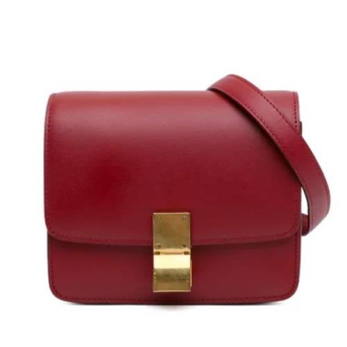 Celine Vintage Pre-owned Laeder axelremsvskor Red, Dam