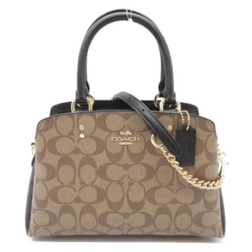 Coach Pre-owned Pre-owned Canvas handvskor Brown, Dam