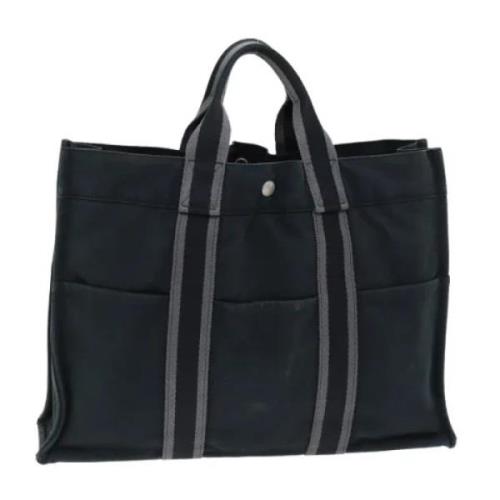 Hermès Vintage Pre-owned Canvas handvskor Black, Dam