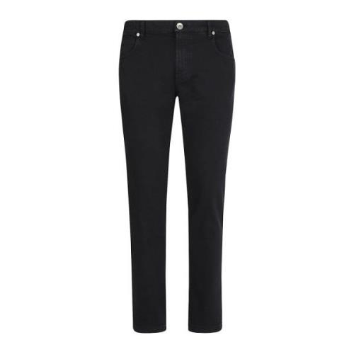 Eleventy Stretch Denim 5-Fickbyxor Black, Herr