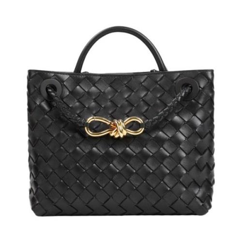 Bottega Veneta Svart Mässing Andiamo Liten Väska Black, Dam