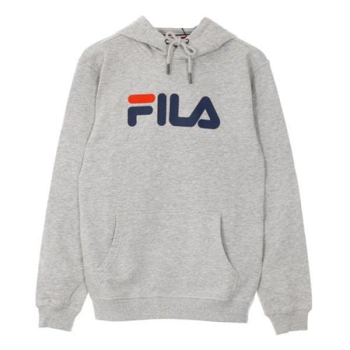 Fila Ljusgrå Melange Känguruficka Hoodie Gray, Herr