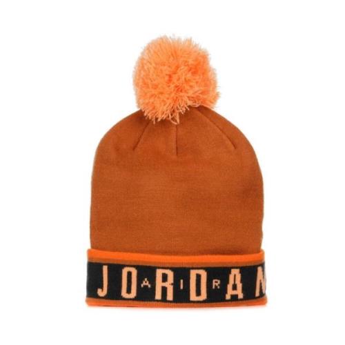 Jordan Mäns Pom Pom Beanie Mössa Mörk Russet Brown, Herr