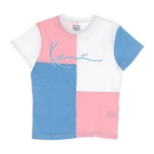 Karl Kani Signatur Block Tee Ljusblå/Rosa/Vit Multicolor, Dam