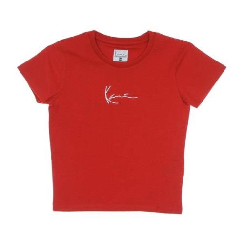 Karl Kani Röd Signatur Kortärmad T-shirt Red, Dam