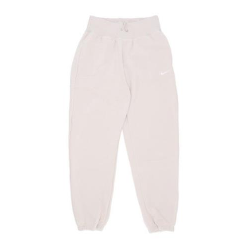 Nike Fleece Tracksuit Byxor Phoenix Sportkläder Beige, Dam