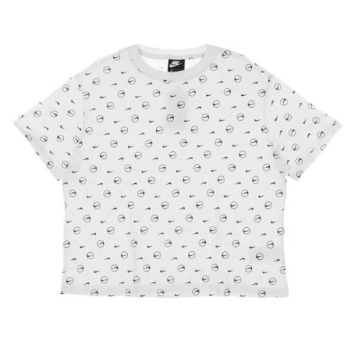 Nike All Over Print Boyfriend Tee Dam T-shirt White, Dam