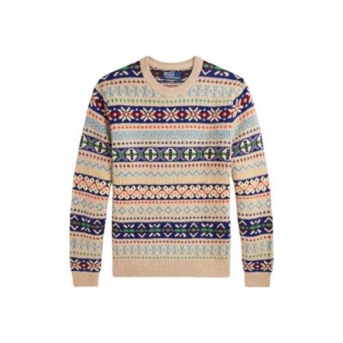 Polo Ralph Lauren Lyxig Fair Isle ullblandningströja Multicolor, Herr