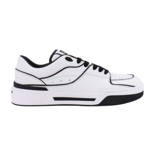 Dolce & Gabbana Vita Lädersneakers för Män White, Herr