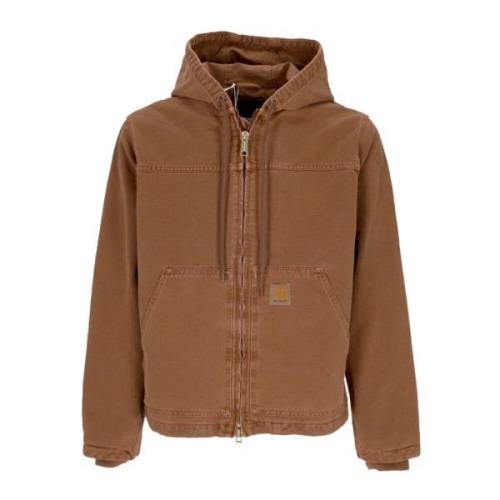 Carhartt Wip Lättvikts huva bomullsjacka Brown, Herr