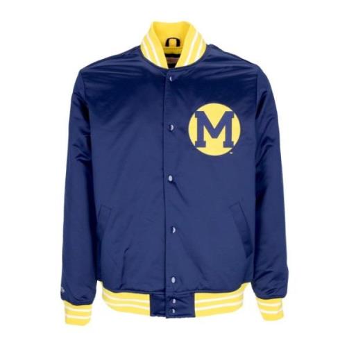 Mitchell & Ness Michigan Wolverines Bomberjacka Blue, Herr