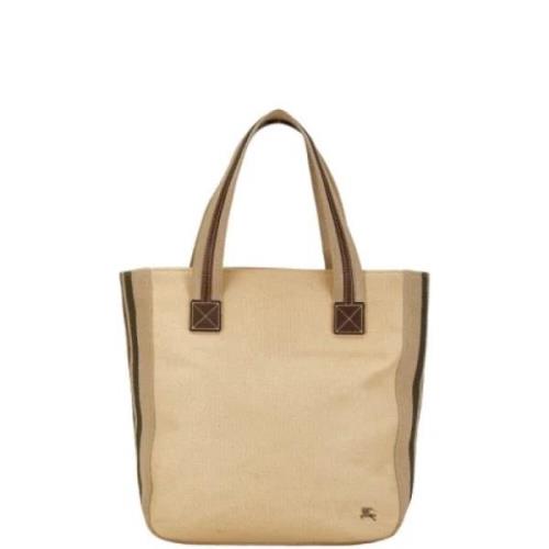 Burberry Vintage Pre-owned Canvas handvskor Beige, Dam