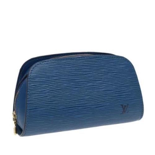 Louis Vuitton Vintage Pre-owned Laeder necessrer Blue, Dam