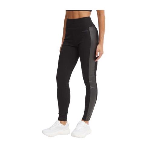 Emporio Armani EA7 Svarta Leggings Hög Midja Elastiskt Material Black,...