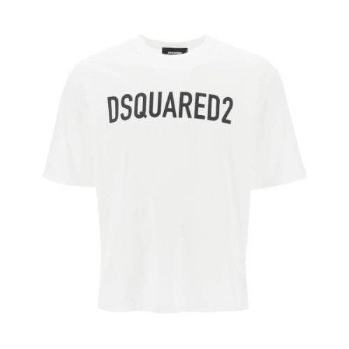 Dsquared2 Avslappnad Bomull T-shirt White, Herr