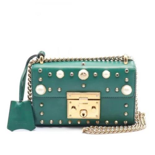 Gucci Vintage Pre-owned Laeder crossbodyvskor Green, Dam