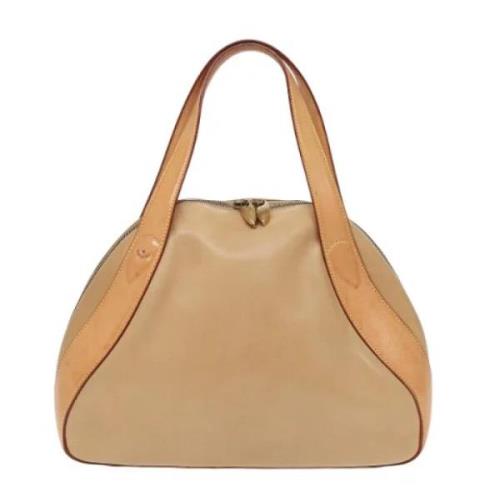 Louis Vuitton Vintage Pre-owned Laeder handvskor Beige, Dam