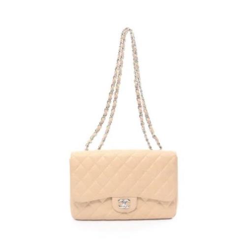 Chanel Vintage Pre-owned Tyg chanel-vskor Beige, Dam