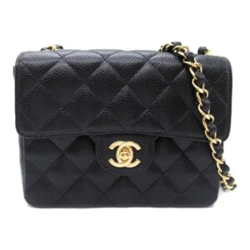 Chanel Vintage Pre-owned Canvas chanel-vskor Black, Dam