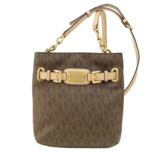 Michael Kors Pre-owned Pre-owned Canvas crossbodyvskor Brown, Dam