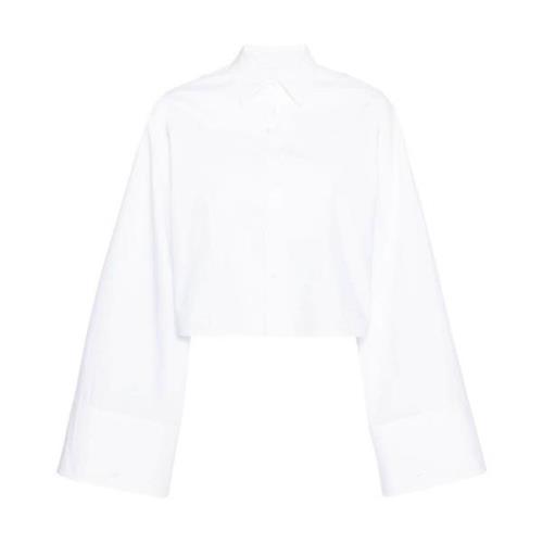 MM6 Maison Margiela Vit Bomull Poplin Skjorta White, Dam