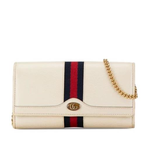 Gucci Vintage Pre-owned Laeder crossbodyvskor Beige, Dam