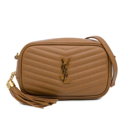 Yves Saint Laurent Vintage Pre-owned Laeder crossbodyvskor Brown, Dam