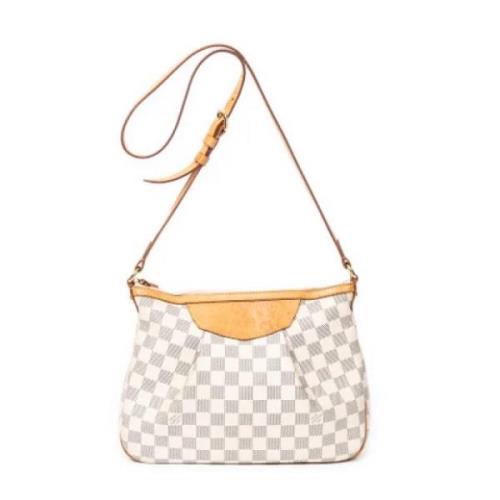 Louis Vuitton Vintage Pre-owned Belagd canvas axelremsvskor White, Dam