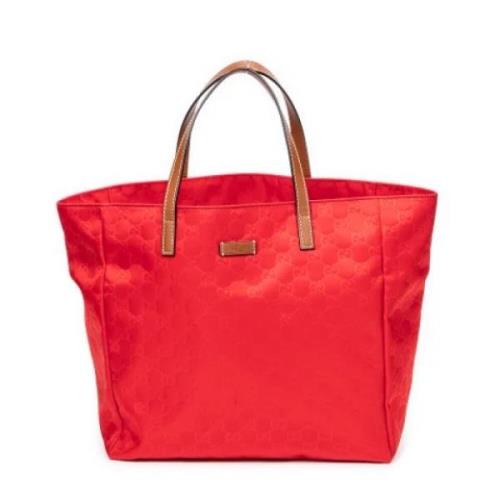 Gucci Vintage Pre-owned Canvas totevskor Red, Dam