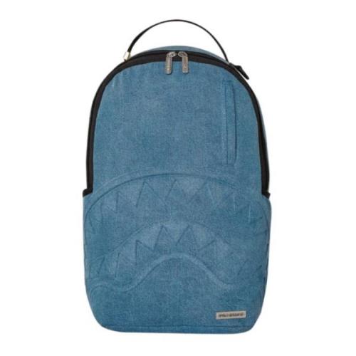 Sprayground Stone Washed Shark Denim Ryggsäck Blue, Herr