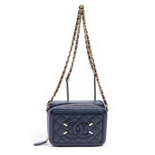 Chanel Vintage Pre-owned Laeder handvskor Blue, Dam