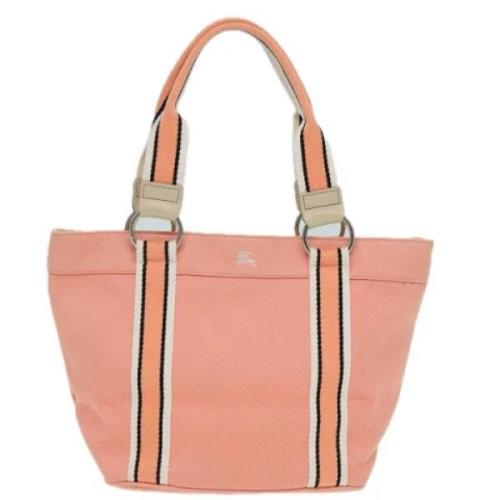 Burberry Vintage Pre-owned Canvas axelremsvskor Pink, Dam