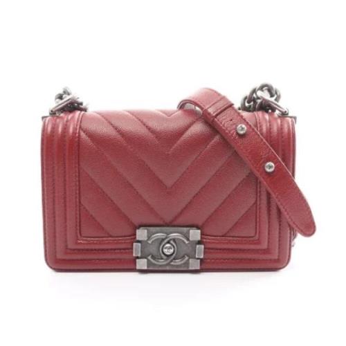 Chanel Vintage Pre-owned Canvas chanel-vskor Red, Dam