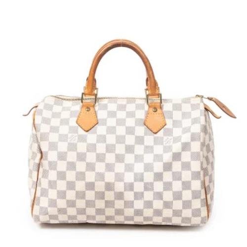 Louis Vuitton Vintage Pre-owned Belagd canvas handvskor White, Dam