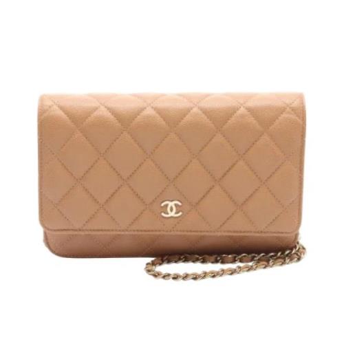 Chanel Vintage Pre-owned Canvas chanel-vskor Brown, Dam