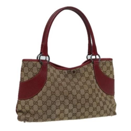 Gucci Vintage Pre-owned Canvas totevskor Beige, Dam