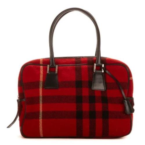 Burberry Vintage Pre-owned Canvas handvskor Red, Dam